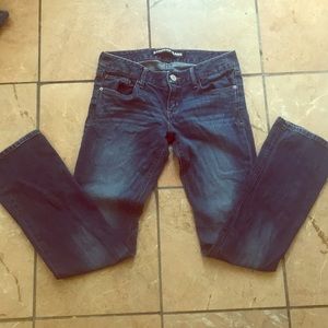 Express Barely Boot Low Rise Jeans